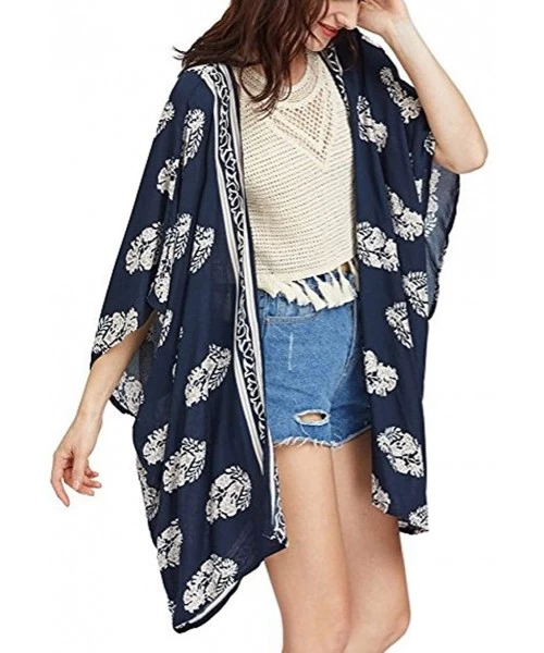 Cover-Ups Womens Bathing Suit Swimwear Beach Cover up Bikini Coverups Swimsuit Shirt Dress - Kimono Cardigan-2 - CP18UQD0TSY