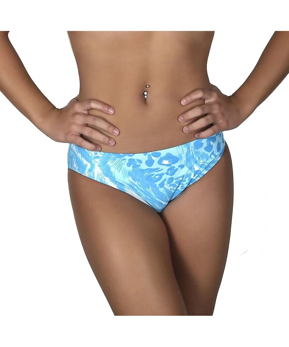 Tops Girl's/Women's Crossback Workout Bikini (Top or Bottom) - Teal/Blue (Bottom) - C718CHYLAXY