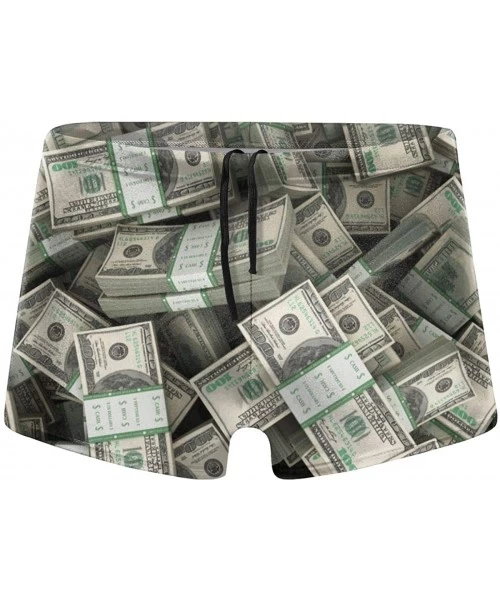 Board Shorts American Hundred Dollar Bills Stacks Men Swimwear Swimsuits Surf Board Boxer Shorts Trunks - American Hundred Do...