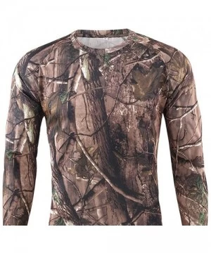 Briefs Men's Sport Tops Autumn Camouflage Quick Dry Sweat Long Sleeve Training Shirt - Brown - CD18YREALD2