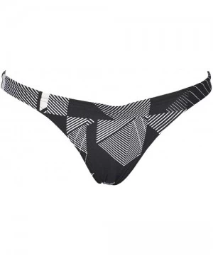 Bottoms Women's Rule Breaker Free Brief MaxLife Bikini Bottom - Geometric Black - CX18CKM2RKA