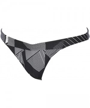 Bottoms Women's Rule Breaker Free Brief MaxLife Bikini Bottom - Geometric Black - CX18CKM2RKA