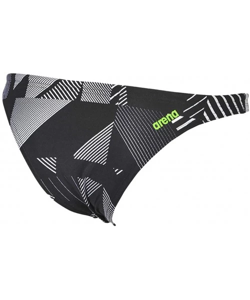 Bottoms Women's Rule Breaker Free Brief MaxLife Bikini Bottom - Geometric Black - CX18CKM2RKA