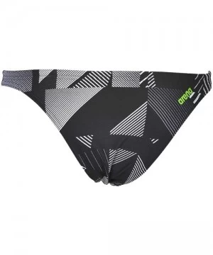 Bottoms Women's Rule Breaker Free Brief MaxLife Bikini Bottom - Geometric Black - CX18CKM2RKA