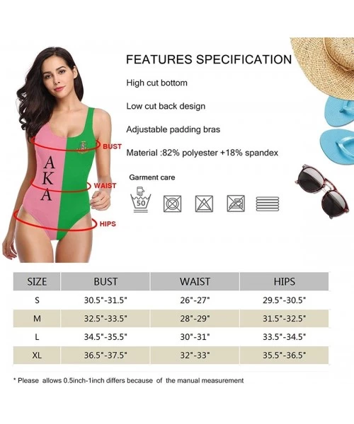 Sets Alpha Kappa Alpha One-Piece Swimsuit Women Swimwear Sexy Fashion Swimsuit - Black - CY19CH6D5UL