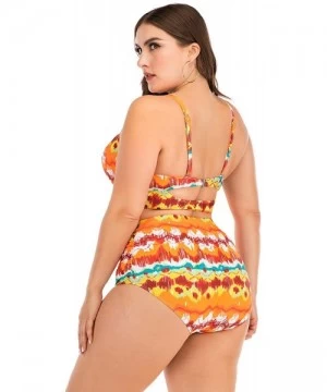 One-Pieces Women's Floral Bikini Swimsuits Push up 2 Piece Swimwear Bathing Suits Plus Size - Floral 03 - CA196X4G5CX