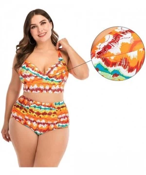 One-Pieces Women's Floral Bikini Swimsuits Push up 2 Piece Swimwear Bathing Suits Plus Size - Floral 03 - CA196X4G5CX