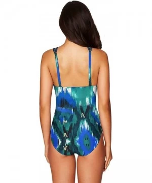 One-Pieces Monokini Swimsuit for Women Plunge Mesh V Neck One Piece Bathing Suits Push up Elegant Solid Printed Swimwear S XX...