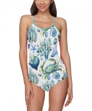 One-Pieces Tropical Sea Ocean Unique One Piece Swimsuit Swimwear Bathing Suit for Women Juniors (XS-3XL) - Multi 13 - CF18ECZ...