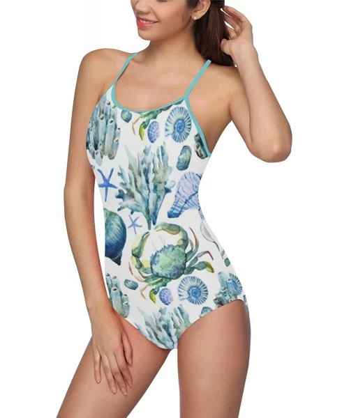 One-Pieces Tropical Sea Ocean Unique One Piece Swimsuit Swimwear Bathing Suit for Women Juniors (XS-3XL) - Multi 13 - CF18ECZ...