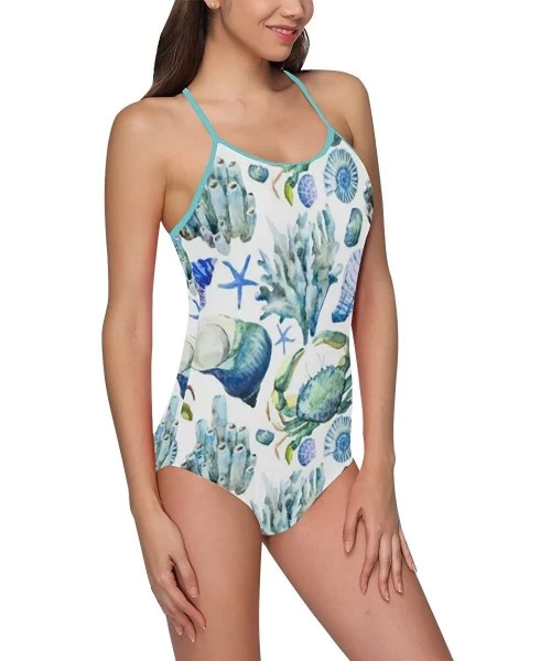 One-Pieces Tropical Sea Ocean Unique One Piece Swimsuit Swimwear Bathing Suit for Women Juniors (XS-3XL) - Multi 13 - CF18ECZ...