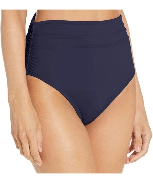 Bottoms Women's Impulse Rollover Bikini Bottom - Navy Captain 423 - CV197QGNC7N