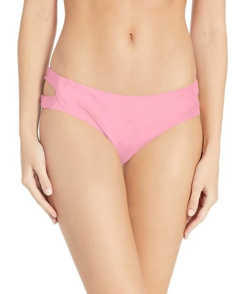 Tankinis Women's Cut Out Hipster Bikini Swimsuit Bottom - Pink//Solids - CH18KC8QI6A