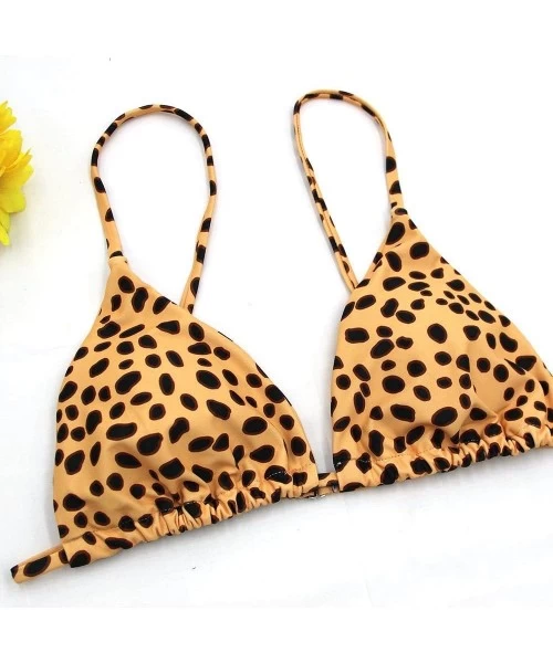 Sets Sexy Bikini Cheetah Leopard Print Swimwear Women Push Up Bikini Micro Thong Swimsuit Bathing Suit Brazilian Biquini - Po...