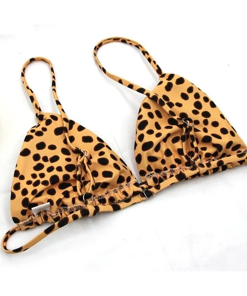 Sets Sexy Bikini Cheetah Leopard Print Swimwear Women Push Up Bikini Micro Thong Swimsuit Bathing Suit Brazilian Biquini - Po...