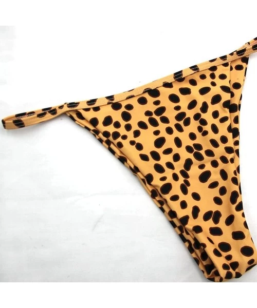 Sets Sexy Bikini Cheetah Leopard Print Swimwear Women Push Up Bikini Micro Thong Swimsuit Bathing Suit Brazilian Biquini - Po...