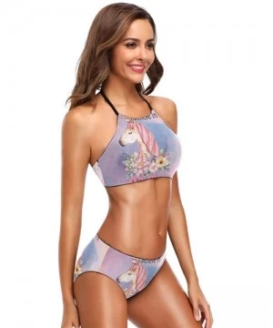 Sets It is Okay to Be Narwhal Women's Sexy Bikini Bathing Suits Set Swimwear Beachwear - I Believe in Unicorns - C318M4TXCMC