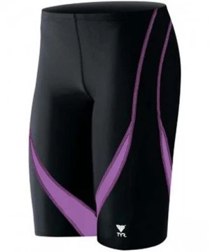 Racing Sport SALI1Y Boys Alliance Splice Nylon Jammer Swimsuit - Blk/Purple - C9111CVKR4H