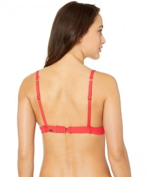 Tops Women's Legend Continuous U-Wire Bra Sized Bikini Top Swimsuit - Scarlet - C218GWHHLHG