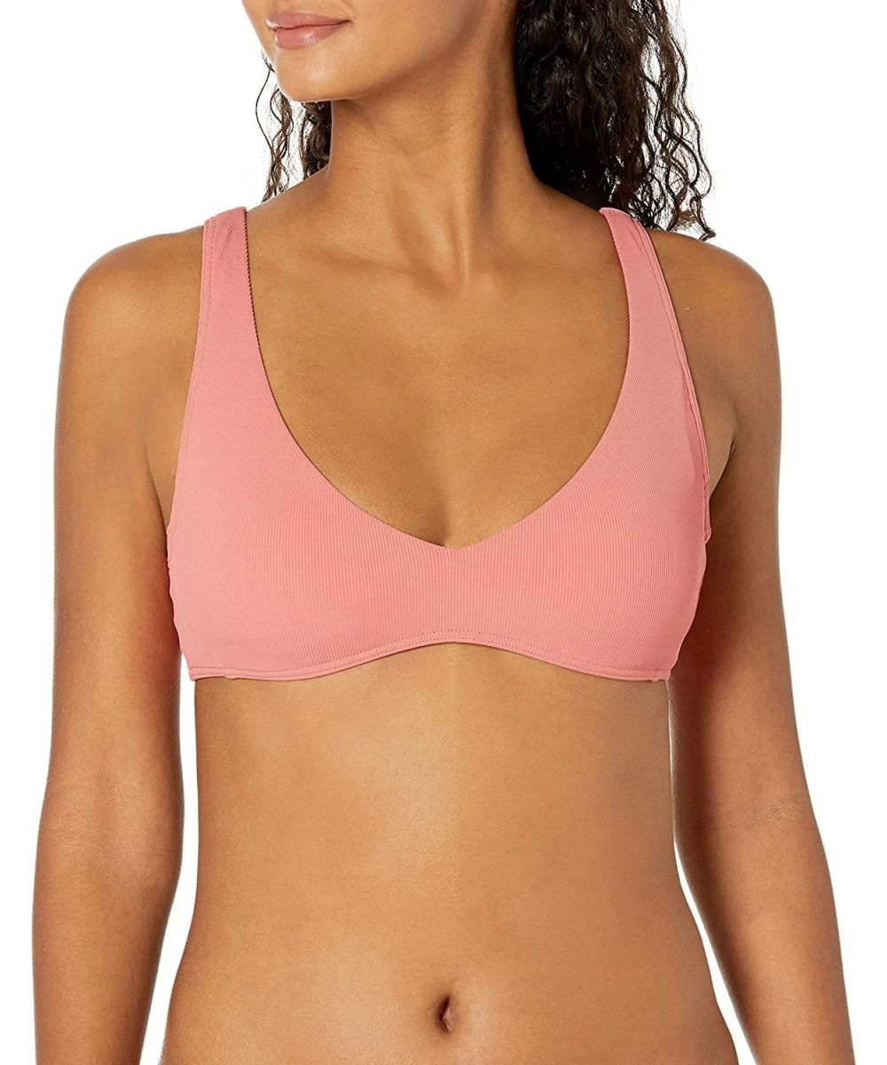 Tops Women's Simply Rib Vneck - Reef Pink - CZ18W4MGQC4