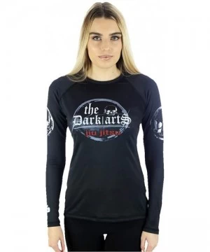 Rash Guards Women's Rash Guard BJJ MMA Premium Jiu Jitsu Fighting Grappling Compression Shirt - Dark Arts - C519222RLUI