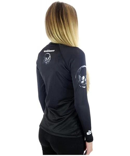 Rash Guards Women's Rash Guard BJJ MMA Premium Jiu Jitsu Fighting Grappling Compression Shirt - Dark Arts - C519222RLUI