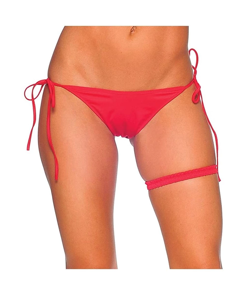 Tankinis Women's Tie Side Extreme Scrunch Bottom - Red - CJ114UKPGXJ