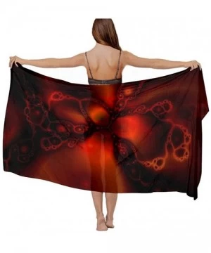 Cover-Ups Women Chiffon Scarf Sunscreen Shawl Wrap Swimsuit Cover Up Beach Sarongs - Classic Horror Blood Splatter Black Red ...