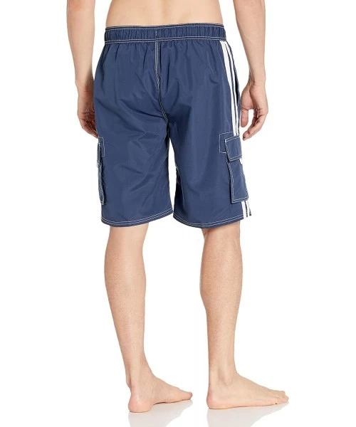 Trunks Men's Mako Core Performance Elastic Waist Swim Trunk - Navy - CF182S4QYOH