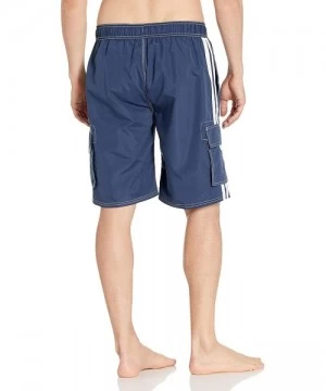 Trunks Men's Mako Core Performance Elastic Waist Swim Trunk - Navy - CF182S4QYOH