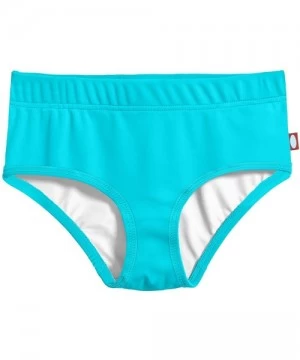 Bottoms Girls' Swimming Bottom Briefs with Lining UPF50+ Rash Guard Swim Brief - Made in USA - Turquoise - CV184QE4KX9