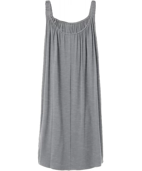 Cover-Ups Women's Summer Halter Sleeveless Dress Casual Loose Sundress Mini Beach Bikini Swimsuit Cover Ups - B-b Grey - C819...