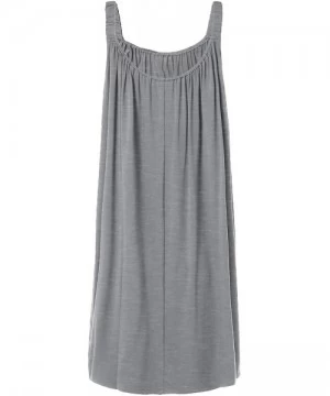 Cover-Ups Women's Summer Halter Sleeveless Dress Casual Loose Sundress Mini Beach Bikini Swimsuit Cover Ups - B-b Grey - C819...