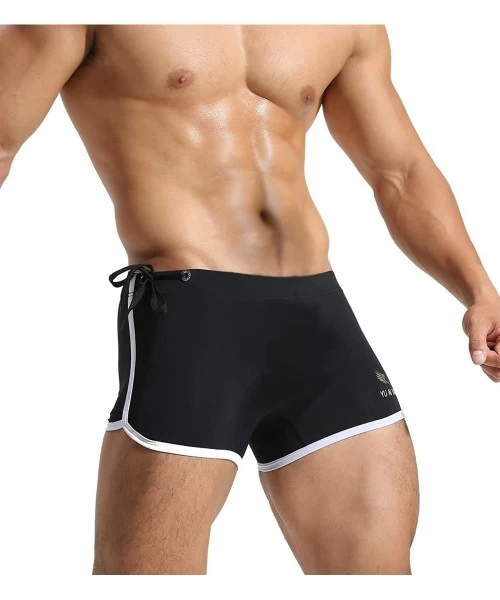 Trunks Elastic Fitness Pants Fashion Swimming Trunks Beach Pants Running Shorts Bj1010 - 221 Black - CO17YYR4H4R