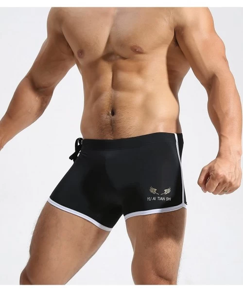 Trunks Elastic Fitness Pants Fashion Swimming Trunks Beach Pants Running Shorts Bj1010 - 221 Black - CO17YYR4H4R