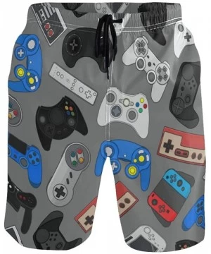 Trunks Men Swim Trunks Video Game Controller Gadgets Printed Quick Dry Suits with Pockets Mesh Lining - CI18SHIY5T9