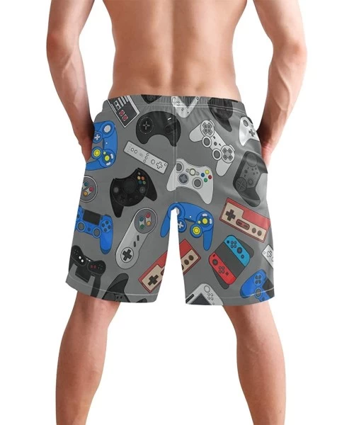 Trunks Men Swim Trunks Video Game Controller Gadgets Printed Quick Dry Suits with Pockets Mesh Lining - CI18SHIY5T9