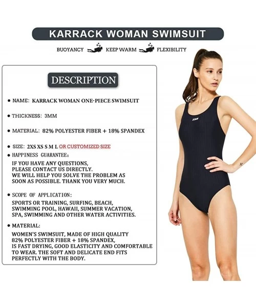 Racing Women's One Piece Swimsuit Sleeveless Swimwear Swimming Suit Sport Pro Training Bathing Suit - Black - CT18S9SY027