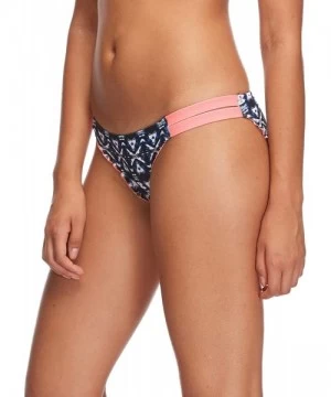 Bottoms Women's Low Rider Mid Rise Bikini Bottom Swimsuit - Aminatu Navy Print - CK18ICMT5DW