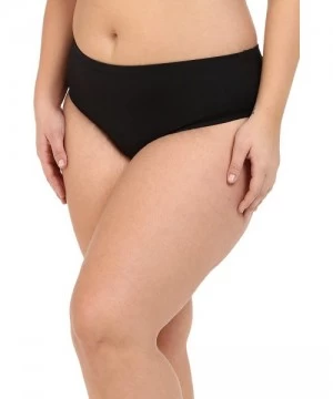 Tankinis Women's Plus-Size Full Coverage Bikini Bottom - Black - CJ12650J2UT