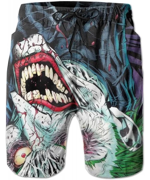 Board Shorts Breathable Boys Big & Tall Swim Trunks Half Pants for Beach Outdoor Hiking - Clown Joker Pop Art (10) - CU190MWD9NR