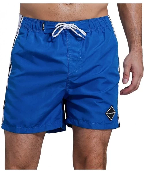 Board Shorts Men's Board Shorts Swim Trunks Lightweight with Mesh Lining - Blue - CA18ROXUA3L