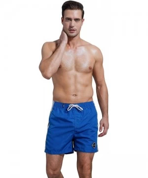 Board Shorts Men's Board Shorts Swim Trunks Lightweight with Mesh Lining - Blue - CA18ROXUA3L