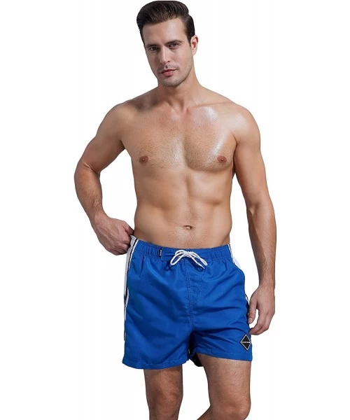 Board Shorts Men's Board Shorts Swim Trunks Lightweight with Mesh Lining - Blue - CA18ROXUA3L