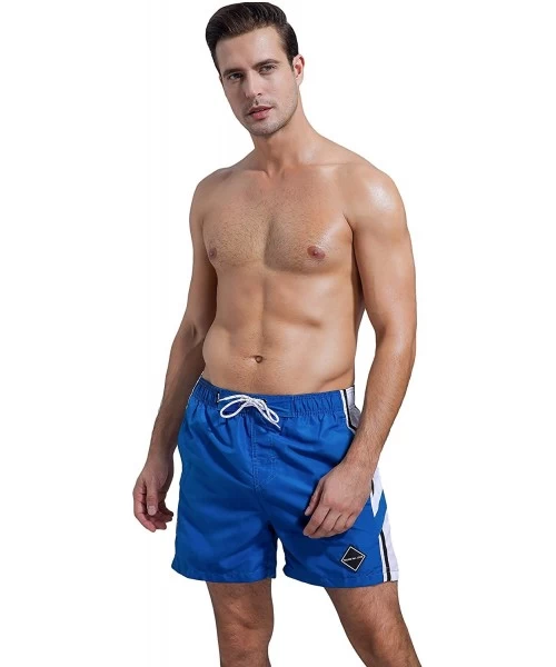 Board Shorts Men's Board Shorts Swim Trunks Lightweight with Mesh Lining - Blue - CA18ROXUA3L