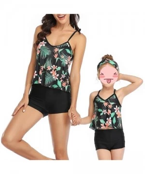 Sets Mother and Daughter Swimwear Family Matching Swimsuit Mamy and Me Two Pieces High Waist Falbala Bikini Sets - Black02 03...