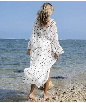 Cover-Ups Women Kimonos Cardigan Swimsuit Cover ups Sexy Vogue Long Beach Dresses - 3-white - CH190MTTX2I