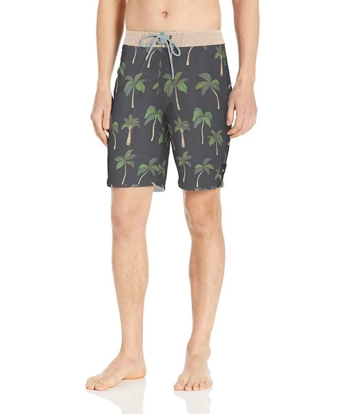 Board Shorts Men's Mirage Palma 19" Stretch Board Shorts - Charcoal - C418IDUMH5W