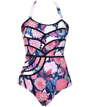 One-Pieces Women's Colourful Fireworks Print One-Piece Swimsuit Beach Swimwear - C6186LK06H3