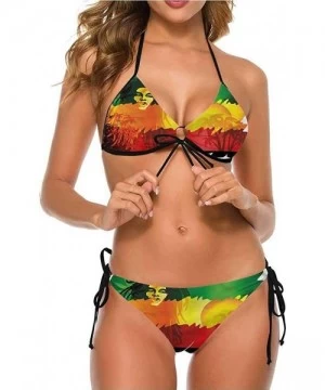 Sets Bikini Set Swimsuits Tie Side Bottom Triangle Rasta Man Sketch Portrait - Multi 05 - CE190EY4YU0